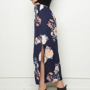 BM Blue Floral Patricia Maxi Skirt